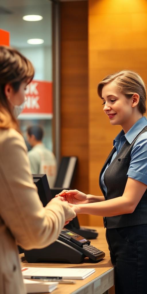 Bank Teller at work — Images and Photos created by jobs-rank.com