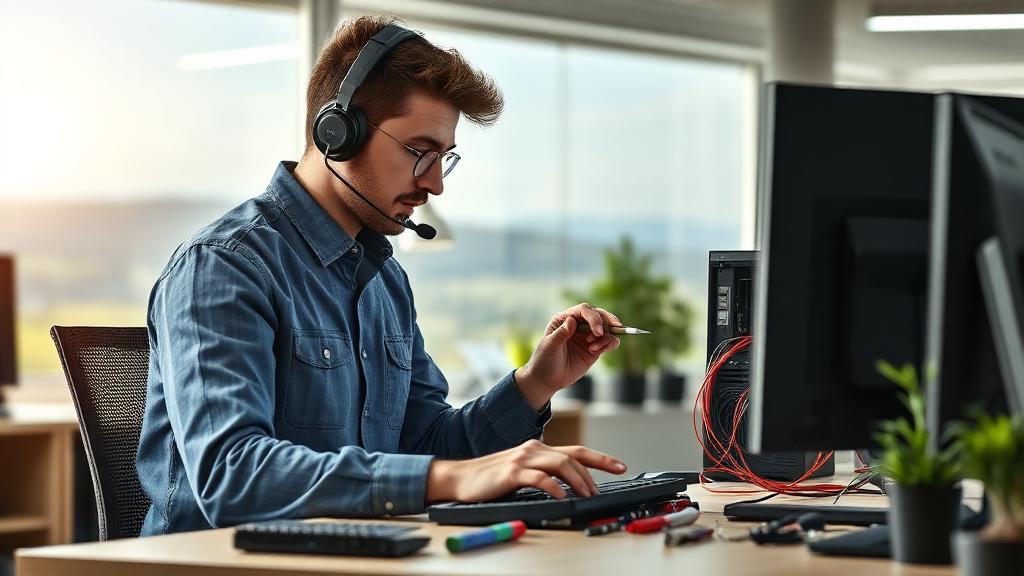 IT Support Technician at work — Images and Photos created by jobs-rank.com