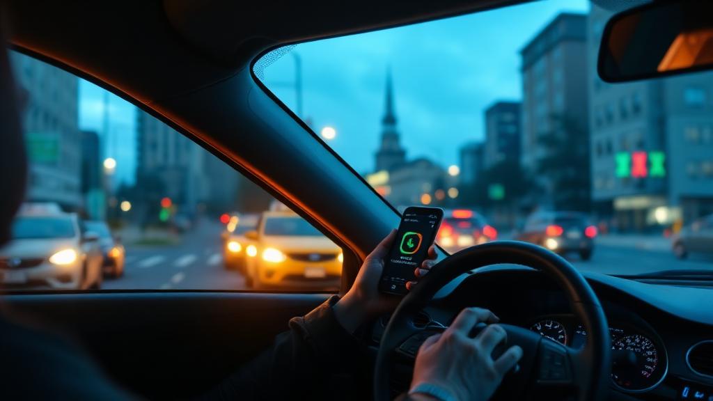Rideshare / Taxi Driver at work — Images and Photos created by jobs-rank.com