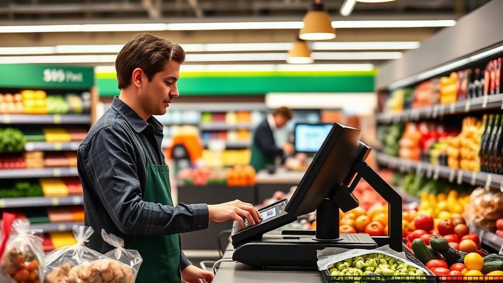 Supermarket Checkout Operator at work — Images and Photos created by jobs-rank.com