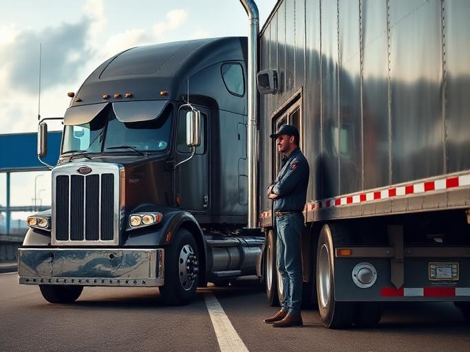 Truck Driver (Long Haul) at work — Images and Photos created by jobs-rank.com